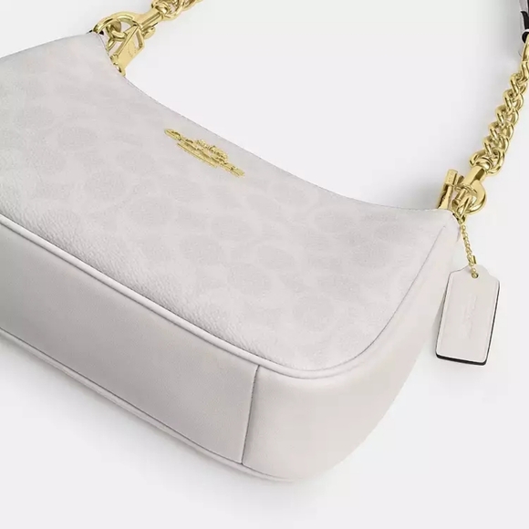 NWT! 🧧 🎁 Style#CV933, Coach Teri Shoulder Bag in White/Gold/Chalk - Picture 9 of 15